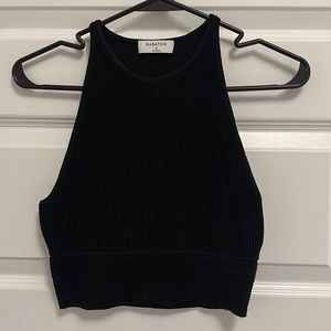 Babaton Sculpt Knit Racer Cropped Tank